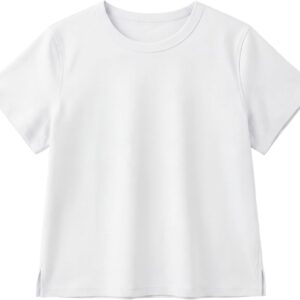 Women Cotton T-Shirts Crewneck Short Sleeve Basic Tees Summer Casual Solid Crop Tops