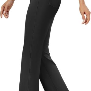 Women Bootcut Dress Pants Business Casual Work Pants with Pockets High Waist Stretchy Trousers Pull On Office Slacks