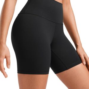 Biker Shorts 6" - High Waisted Workout Running Volleyball Spandex Yoga Women