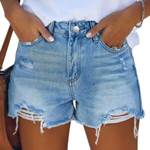 Denim Shorts for Women Distressed Jean Shorts Ripped Summer Hot Short